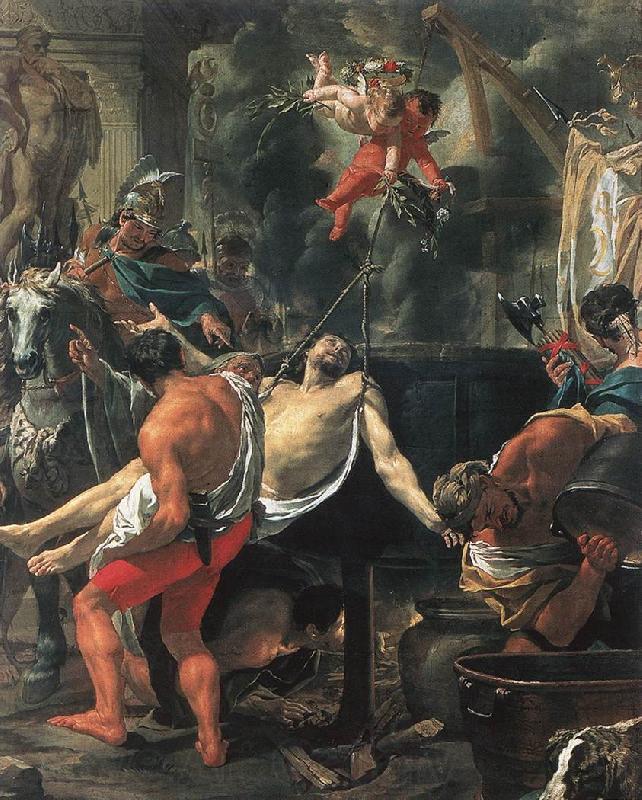 LE BRUN, Charles Martyrdom of St John the Evangelist at Porta Latina g France oil painting art